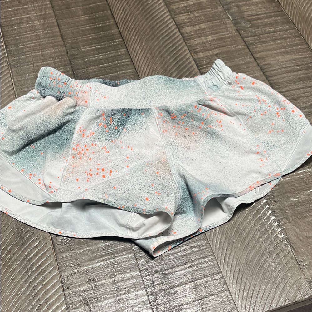 lululemon athletica Women's Gray and Orange Athletic Shorts